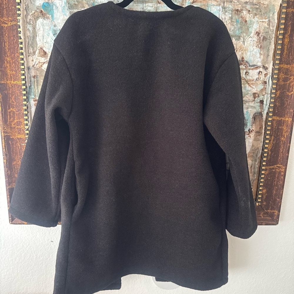 Black Button-Up Coat - image 4